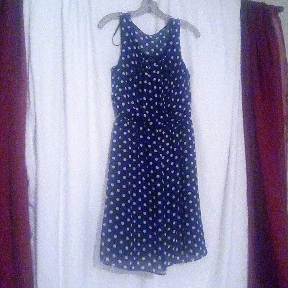 ALYXdress Size 8 Blue with White Polka Dots